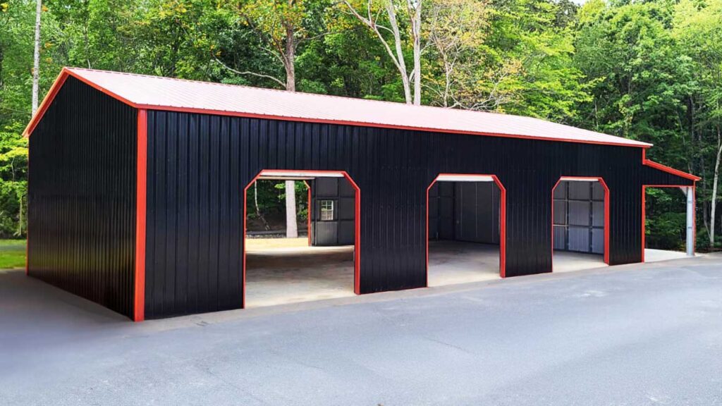 4 Bay Metal Garage